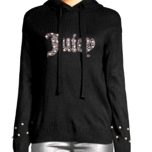 Juicy Couture Tops - NWT Juicy Couture Faux-Pearl Sweater Hoodie
